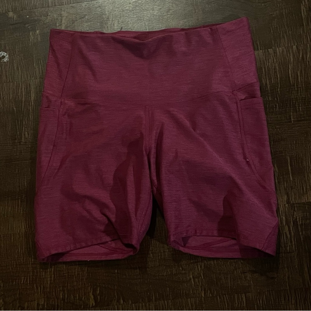All in Motion Size XXL Magenta High Rise Short Bike Shorts With Pockets